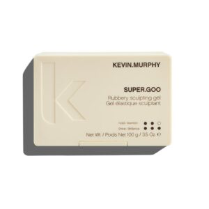 Dark beige box of Kevin.Murphy Super.Goo, a sculpting gel for textured hair